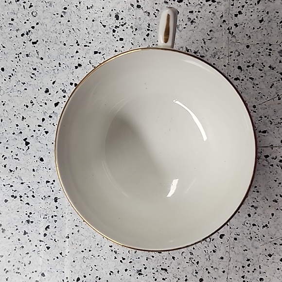 Windsor Pink Flowers On Gray Background Bone China Tea Cup & saucer Vintage - Picture 4 of 6